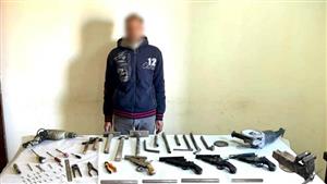 ضبط ورشة سلاح بمنزل عنصر إجرامي في الحوامدية