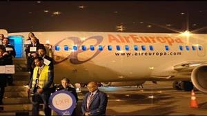 أولى رحلات "طيران أوروبا" تصل مطار الأقصر من اسبانيا