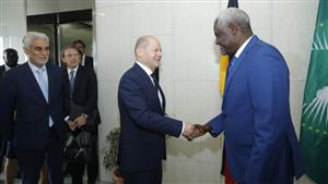 رئيس الاتحاد الأفريقي ومستشار ألمانيا يناقشان الوضع في السودان