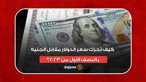 قفز 25%.. كيف تحرك سعر الدولار مقابل الجنيه بالنصف الأول من 2023؟