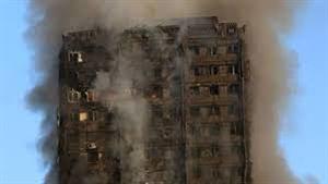 حريق بأكبر الأبراج السكنية بمنطقة باغوص في الفيوم