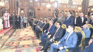 محافظ الفيوم يشهد قداس عيد الميلاد المجيد في كنيسة مارجرجس