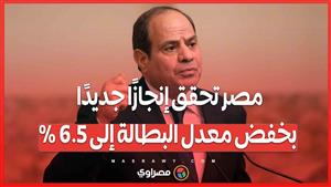 السيسي: مصر تحقق إنجازًا جديدًا بخفض معدل البطالة إلى 6.5%