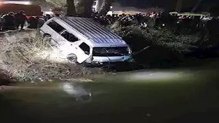 مصرع 7 وإصابة شخص في حادث انقلاب ميكروباص بالدقهلية