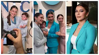 أصالة تنشر صورًا لها مع حفيدتها من افتتاح عيادة ابنتها شام الذهبي في دبي (صور وفيديو)