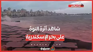 اقتلعت أشجارًا ومنشآت.. شاهد أثر النوة على بحر الإسكندرية