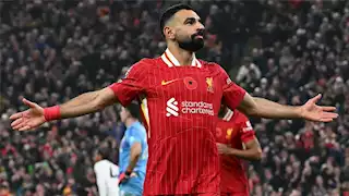 أول رد فعل لمحمد صلاح بعد تسجيله هدفين اليوم والجمهور يعلق