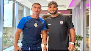 "قالي جيد استمر".. لاعب الزمالك السابق يكشف كواليس صورته مع رونالدو