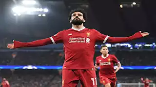 هدف محمد صلاح في مرمى مانشستر سيتي بالدوري الإنجليزي (فيديو)