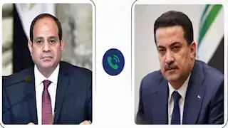 الرئيس السيسي يتلقى اتصالاً هاتفيًا من رئيس وزراء العراق