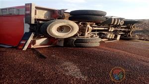 "كفر دلهاب".. حادث غريب لطاقم سيارة إطفاء