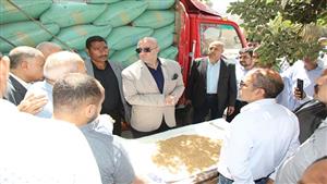 محافظ بني سويف يتابع أعمال توريد القمح بالصوامع 