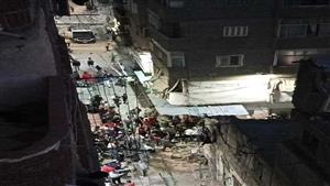 إصابة مواطن وتحطم سيارتين.. تفاصيل انهيار منزل التميمي في الإسكندرية (صور)