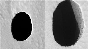 صورة.. اكتشاف ثقب ضخم غامض على سطح المريخ