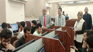 رئيس جامعة الأقصر يتفقد امتحانات كليات الفنون والآثار والحاسبات
