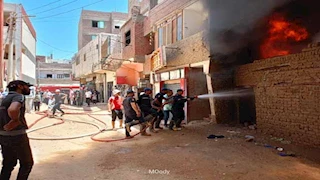 حريق هائل يلتهم منزلًا في بني سويف