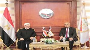 مفتي الجمهورية يهنئ المستشار عبد الراضي صديق برئاسة النيابة الإدارية