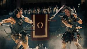 دينزل واشنطن "تاجر أسلحة" و"سمسار" بالإعلان الرسمي لـ "Gladiator 2"