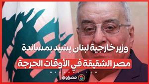 وزير خارجية لبنان يشيد بمساندة مصر الشقيقة في الأوقات الحرجة