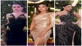 خطفت الأنظار.. 20 صورة لفنانات بفساتين "فتحة الساق" الجريئة بحفل Joy Awards