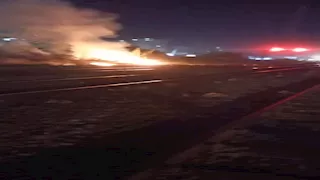 حريق هائل بالحشائش المجاورة لشريط السكك الحديدية ببني سويف 