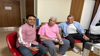 عضوا مجلس إدارة الأهلي يزوران حسن شحاتة