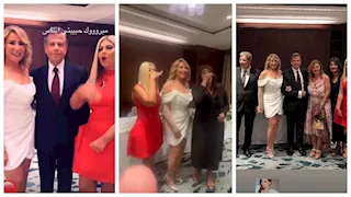 بالصور- نجمات الوسط الفني في حفل زفاف إيناس الدغيدي