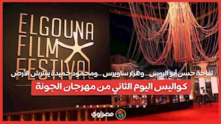 تفاحة حسن أبو الروس.. وهزار ساويرس.. ومحمود حميدة يفترش الأرض.. كواليس اليوم الثاني من مهرجان الجونة