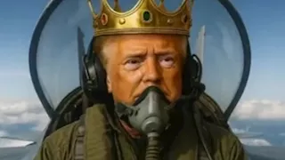 ترامب يستفز المتظاهرين بفيديو له كـ"ملك" في طائرة يلقي قاذورات عليهم