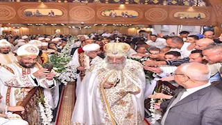 بالصورـ البابا تواضروس يدشن كاتدرائية القديس الأنبا أنطونيوس بأسيوط
