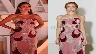 فستان بـ 95 ألف جنيه.. أمينة خليل بفستان "مخمل مطرز" في "الجونة السينمائي "