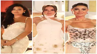 الأبيض يليق بهن.. 7 نجمات يخطفن الأضواء على "ريد كاربت" الجونة 