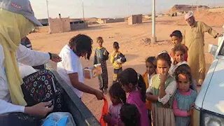 "العطاء مصر" توزع مساعدات غذائية وطبية بجنوب سيناء (صور)