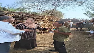 إزالة مكامير الفحم المخالفة بقرية البرانية في أشمون حفاظًا على البيئة  