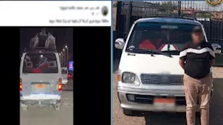 زفة جنونية على سقف ميكروباص في أسيوط