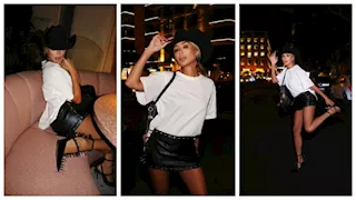 بـ جيب جلد قصير.. مايا دياب تخطف الأنظار في بيروت