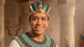 بالزي الفرعوني.. سامح حسين  يشارك في احتفالات المتحف المصري الكبير