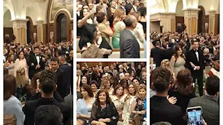 بحضور يسرا وإلهام شاهين ولبلبة.. 25 صورة من حفل زفاف نجل هاني رمزي