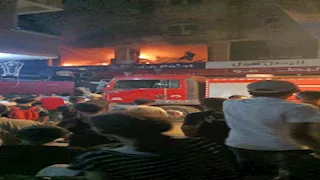   إصابة 5 أشخاص في حريق داخل معرض أدوات منزلية بشبرا الخيمة- صور 