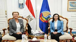 بالصور- محافظ البحيرة تستقبل سفيرة الاتحاد الأوروبي لبحث التعاون المشترك 