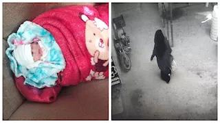 سيدة تُلقي رضيعة حديثة الولادة بجوار موقف دمنهور (فيديو وصور)