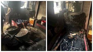 السيطرة على حريق بشقة في قليوب (صور)