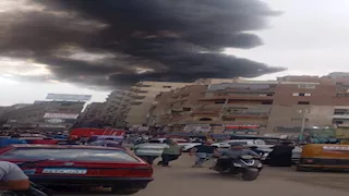 مصدر أمني: 17 مصابا في حريق مخزن قطع غيار سيارات بالسلام