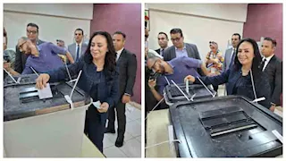 وزيرة التضامن تدلي بصوتها في انتخابات مجلس النواب 2025 | فيديو وصور