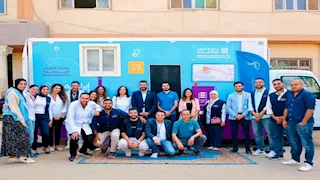 مؤسسة البنك التجاري الدولي وإبراهيم بدران يحتفلان بافتتاح عيادة الأسنان المتنقلة ضمن مشروع "أطفالنا 