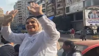 على أنغام "نمبر وان".. مرشحة تحتفل بتقدمها في الحصر العددي بالبحيرة - فيديو وصور