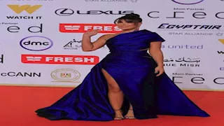 "فستان جريء بفتحة ساق".. صبا مبارك جذابة في افتتاح مهرجان القاهرة السينمائي