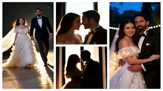 بفستان الزفاف.. 20 صورة لـ مي عز الدين وعريسها بالذكاء الاصطناعي