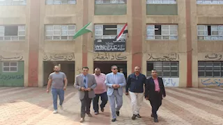 مدير تعليم الجيزة يتفقد مدارس الصف والعياط والبدرشين ويشيد بحضور الطلاب بنسبة 93٪