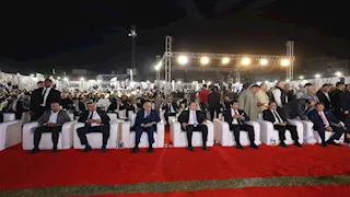 بدء المؤتمر الجماهيري لحزب الجبهة الوطنية لدعم مرشحيه بانتخابات النواب